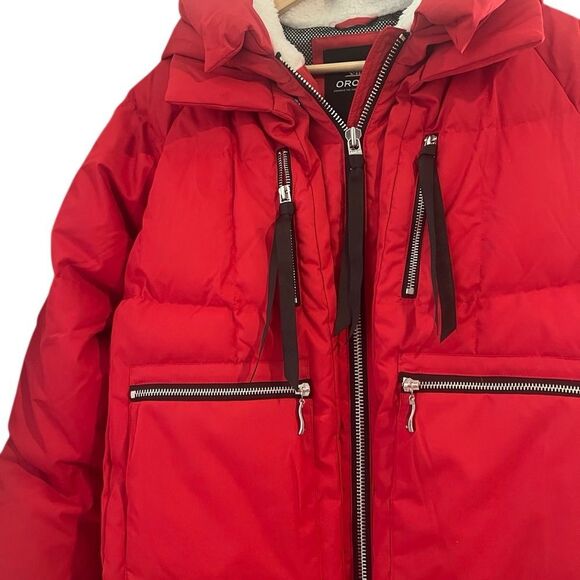 OROLAY Red Thickened  Multiple Pockets Down Jacket Size Small NWOT - Picture 6 of 15